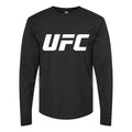 Men's UFC White Logo Long sleeves Cotton Blend T-Shirt - Black