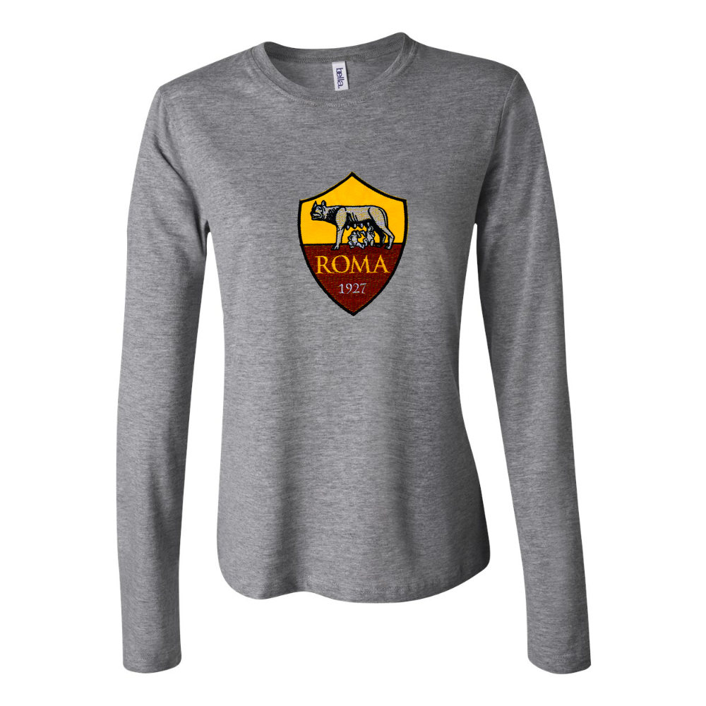 Women's AS Roma FC Long Sleeve T-Shirt - Gray