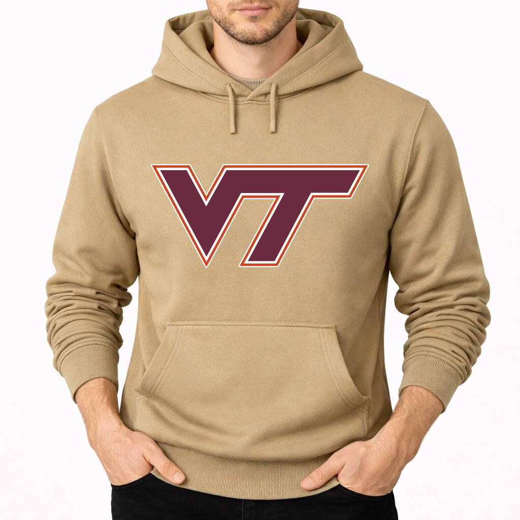 Men's Virginia Tech Hokies Pullover Hoodie - Tan