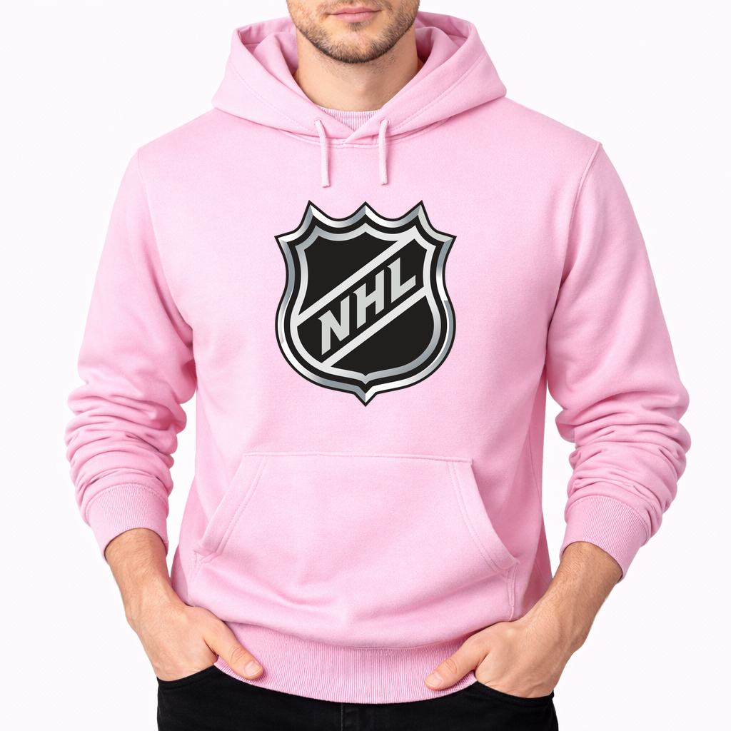 Men's NHL Shield Pullover Hoodie - Pink