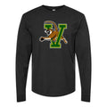 Men's Vermont Catamounts Logo Long sleeves Cotton Blend T-Shirt - Black