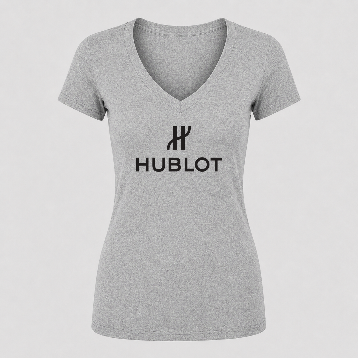 Women's Hublot V Neck T-Shirt in gray