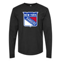 Men's New York Rangers Long sleeves Cotton Blend T-Shirt - Black