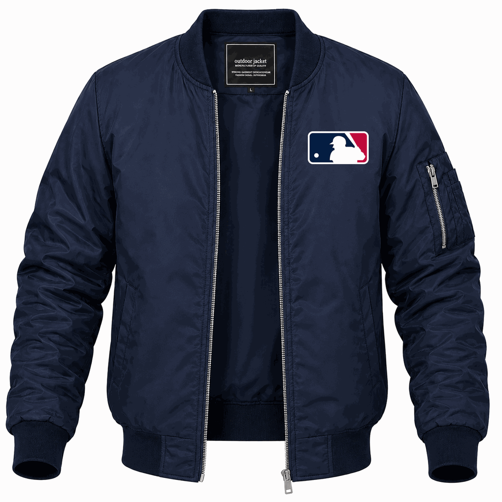 Men's Major League Baseball logo Lightweight Bomber Jacket - Navy