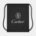 Cartier White Drawstring Bag - Black