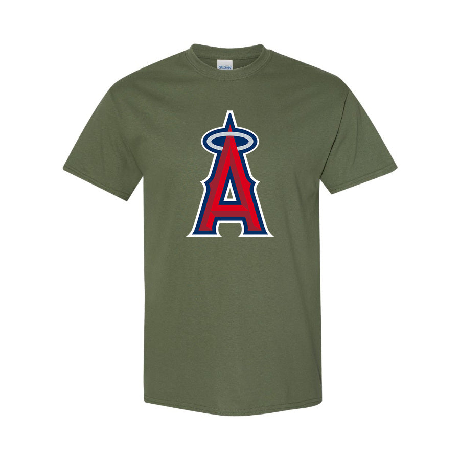 Men's Los Angeles Angels Cotton T-Shirt - Army Green