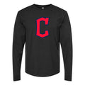 Men's Cleveland Guardians Long sleeves Cotton Blend T-Shirt - Black