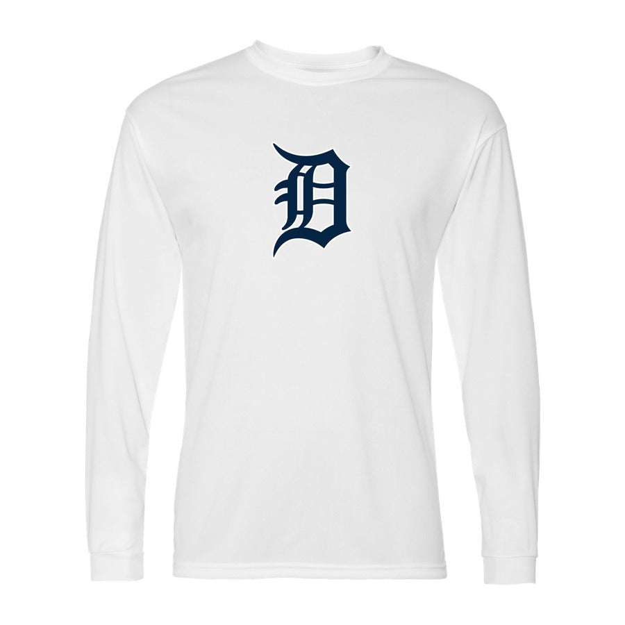 Men's Detroit Tigers Polyester Long Sleeve T-Shirt - White