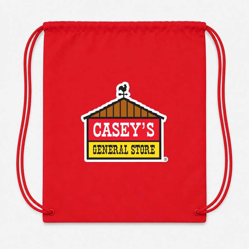 Caseys General Stores Drawstring Bag - Red