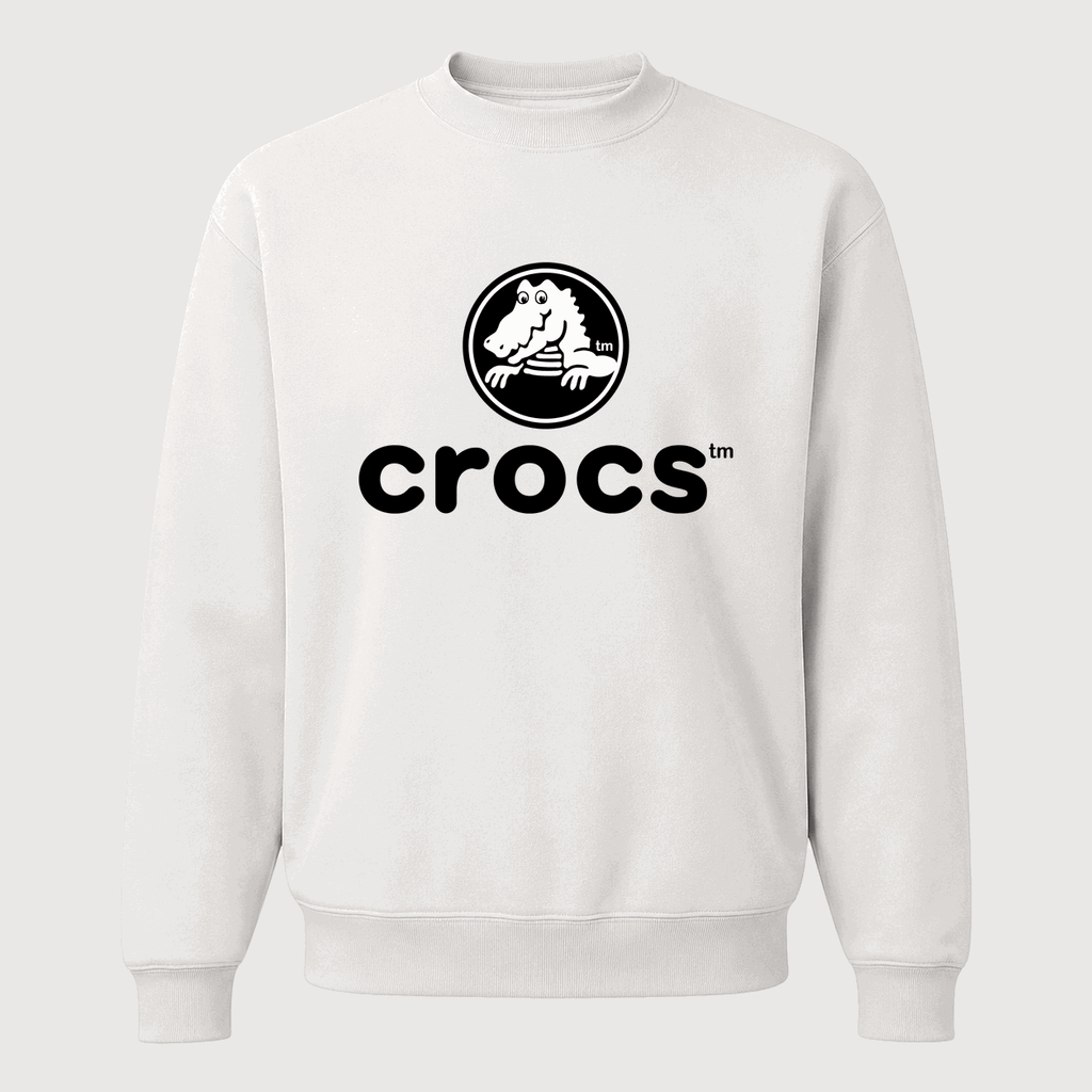 Men's Crocs Crewneck Sweatshirt - White