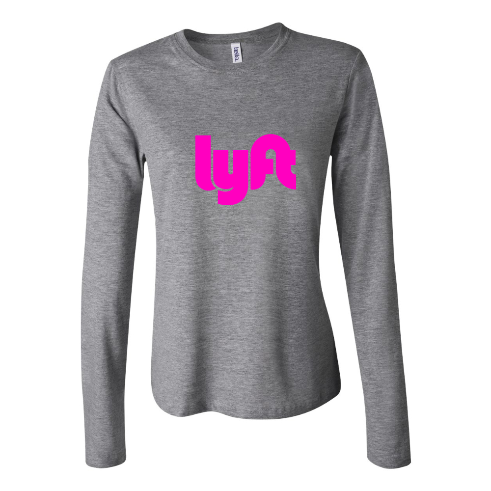 Women's Lyft pink Long Sleeve T-Shirt - Gray