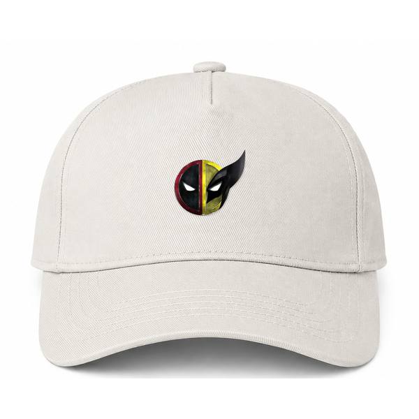 Deadpool & Wolverine Logo Beige Dad Baseball Cap Hat