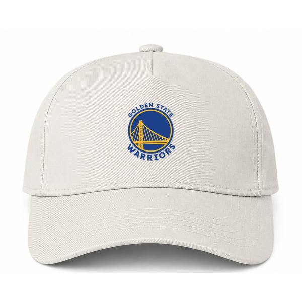 Golden State Warriors Blue Logo Beige Dad Baseball Cap Hat