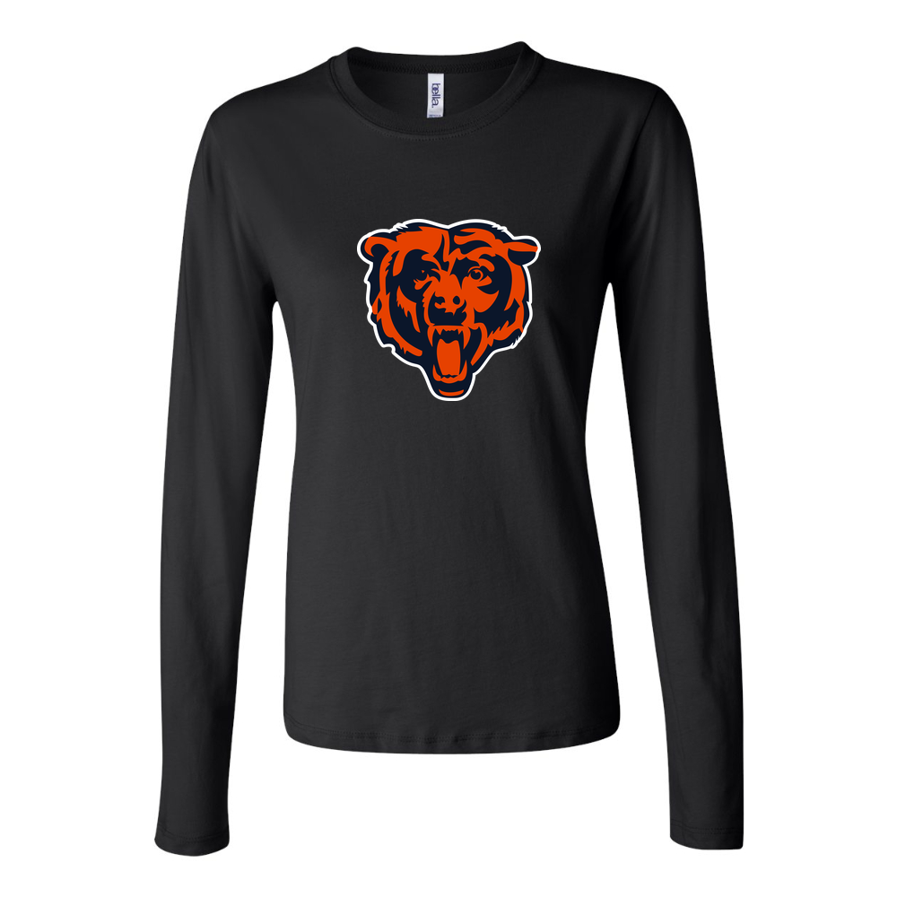 Women's Chicago Bears Long Sleeve T-Shirt - Black