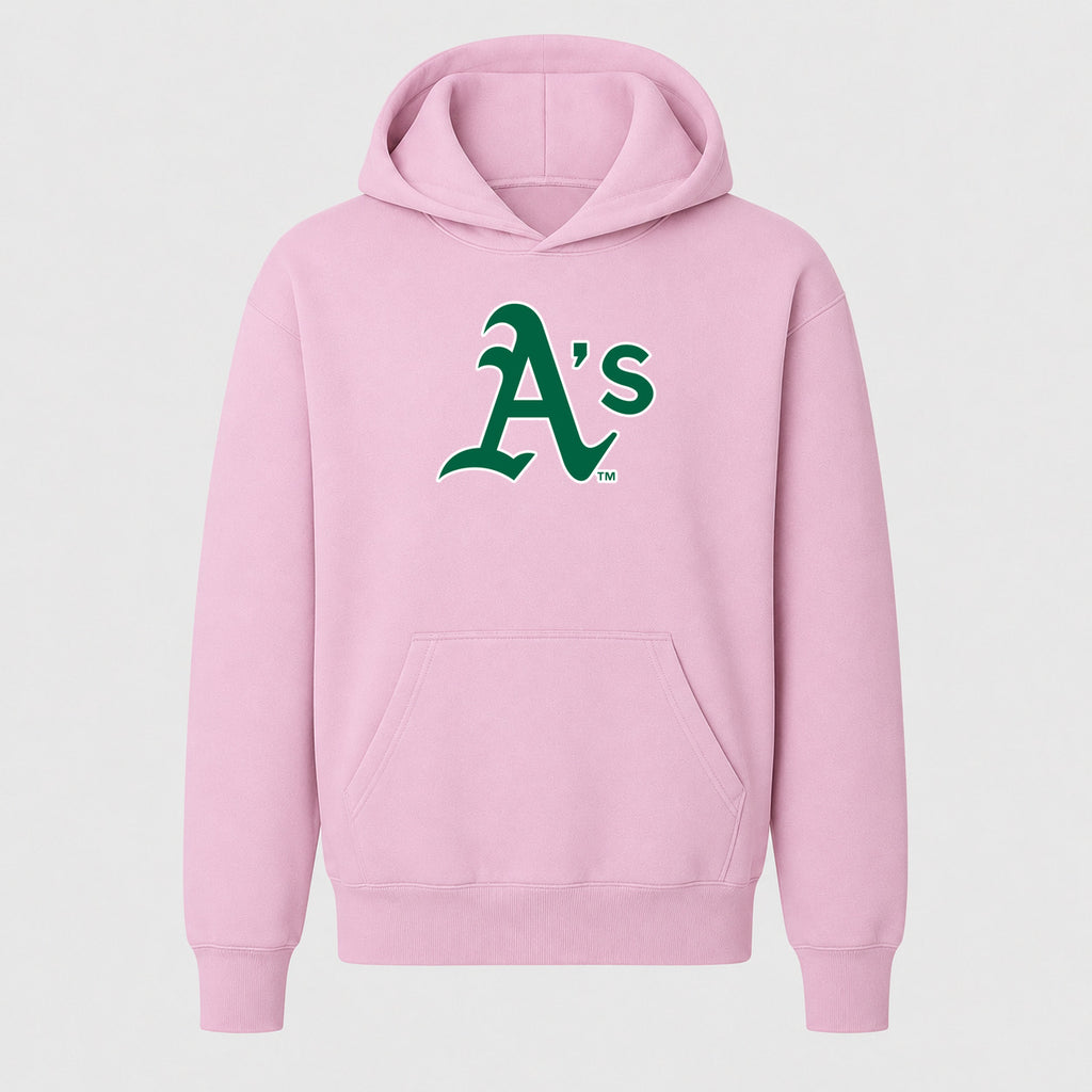 Youth Oakland Athletics Pullover Hoodie - Light Pink