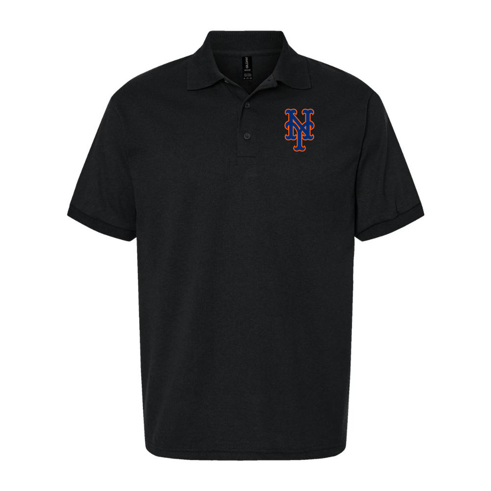 Men's New York Mets Dry Blend Polo - Black