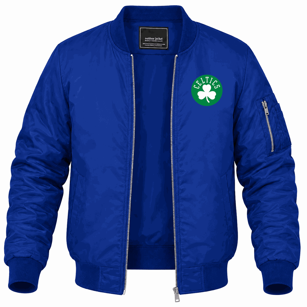 Men's Boston Celtics Lightweight Bomber Jacket - Blue
