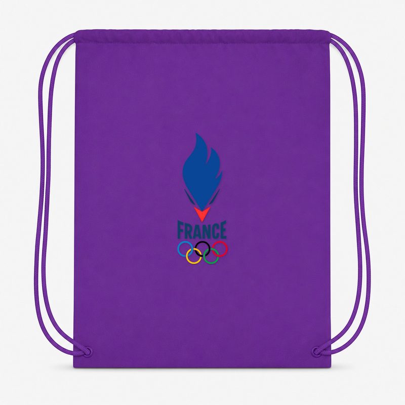 France 2024 Drawstring Bag - Purple