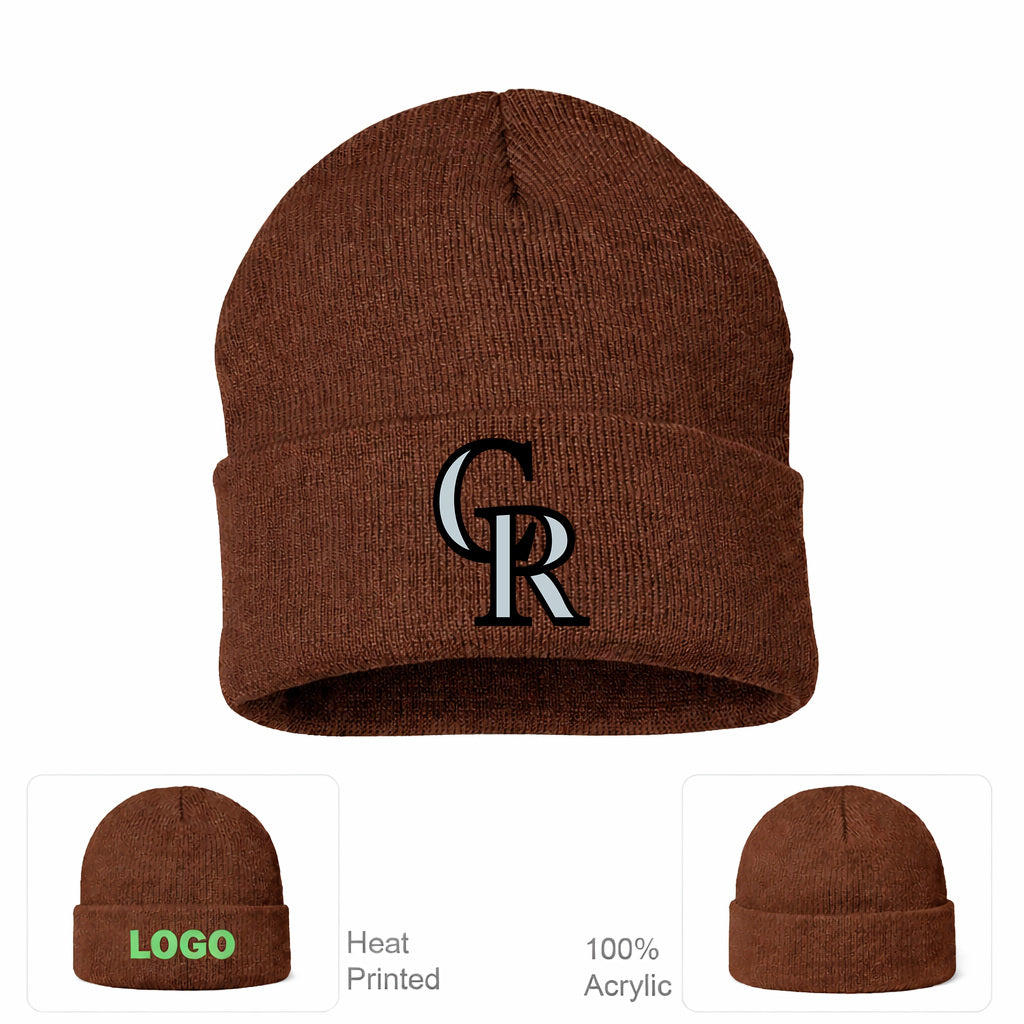 MLB Colorado Rockies Beanie Hat - Brown