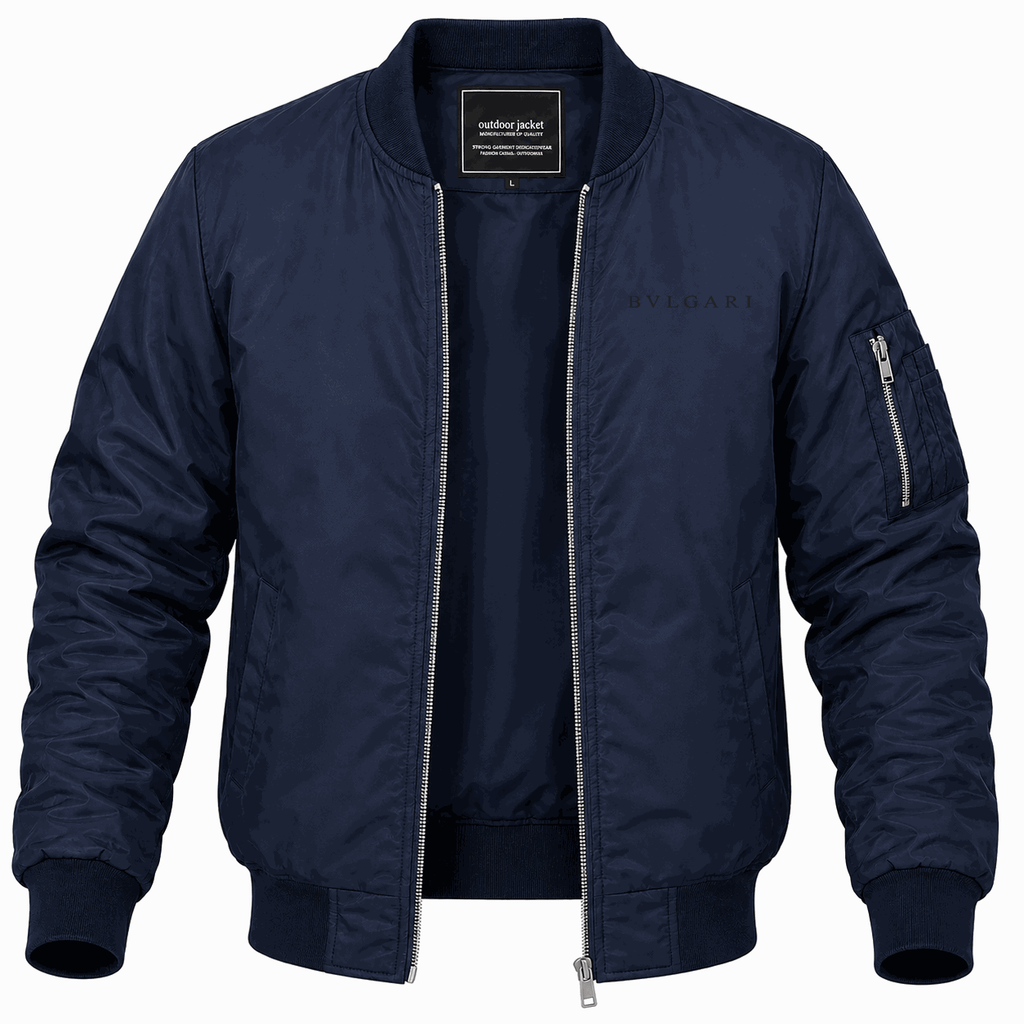 Men's Bvlgari Lightweight Bomber Jacket - Navy