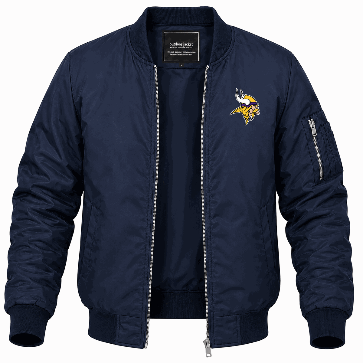 Men's Minnesota Vikings Lightweight Bomber Jacket - Navy