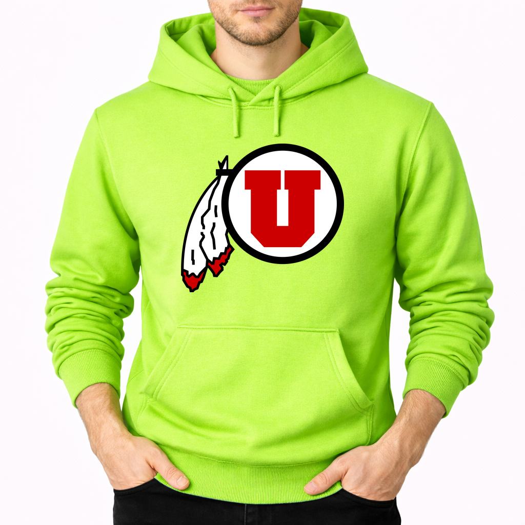 Men's Utah Utes Pullover Hoodie - Lime green