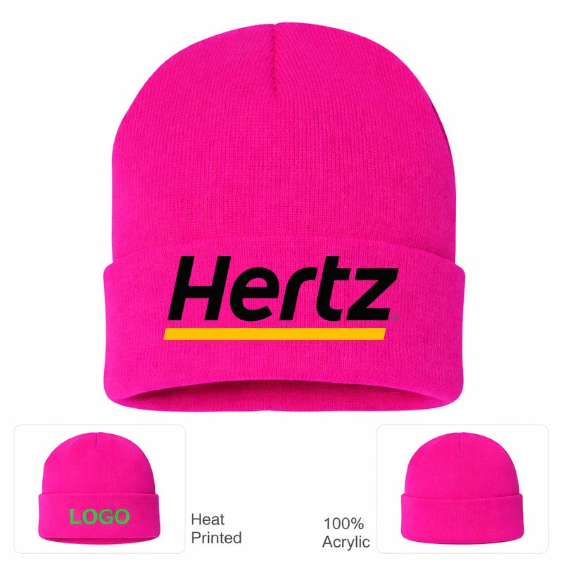 Hertz Beanie Hat - Hot Pink