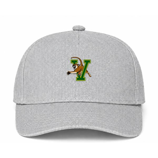 Vermont Catamounts Logo Gray Dad Baseball Cap Hat