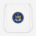 New York Drawstring Bag - White
