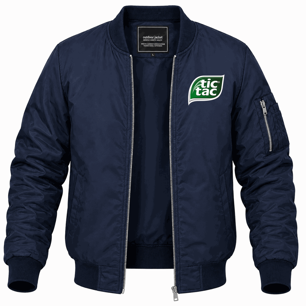 Men's Tic Tac Lightweight Bomber Jacket - Navy