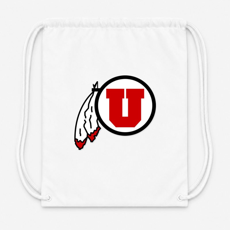 Utah Utes Drawstring Bag - White