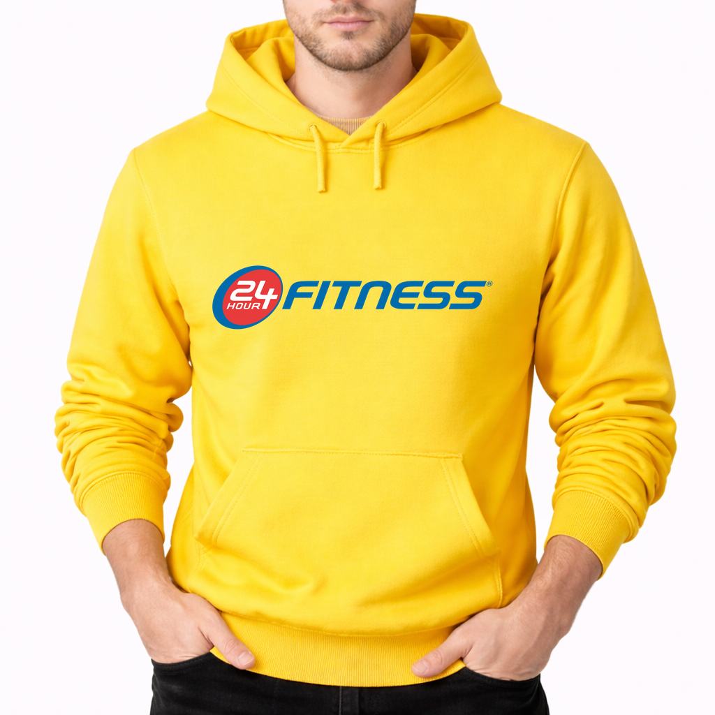 Men's 24 Hour Fitness Pullover Hoodie - Yellow