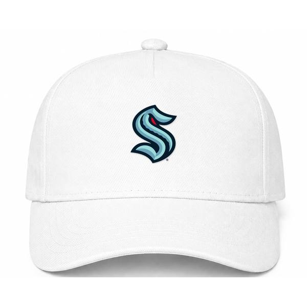 Seattle Kraken NHL Logo White Dad Baseball Cap Hat