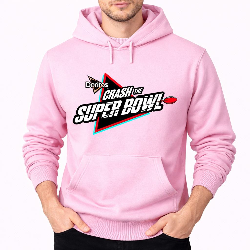 Men's Crash The Super Bowl Pullover Hoodie - Pink