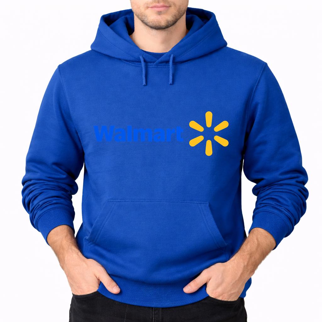 Men's Walmart Pullover Hoodie - Blue