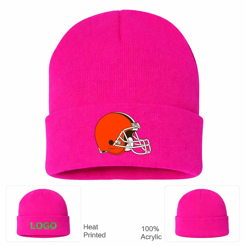 Cleveland Browns Hot Pink Beanie Hat