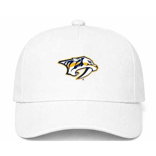 Nashville Predators NHL Logo White Dad Baseball Cap Hat