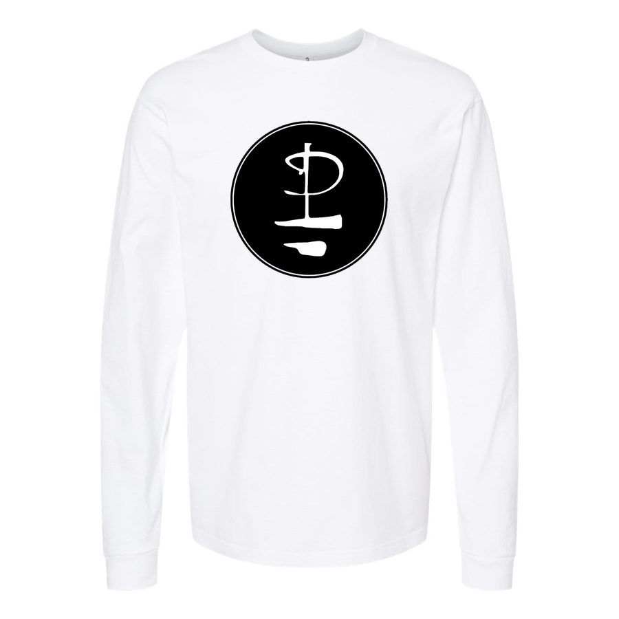 Men's Pink-Floyd-Logo-768x432 Long sleeves Cotton Blend T-Shirt - White