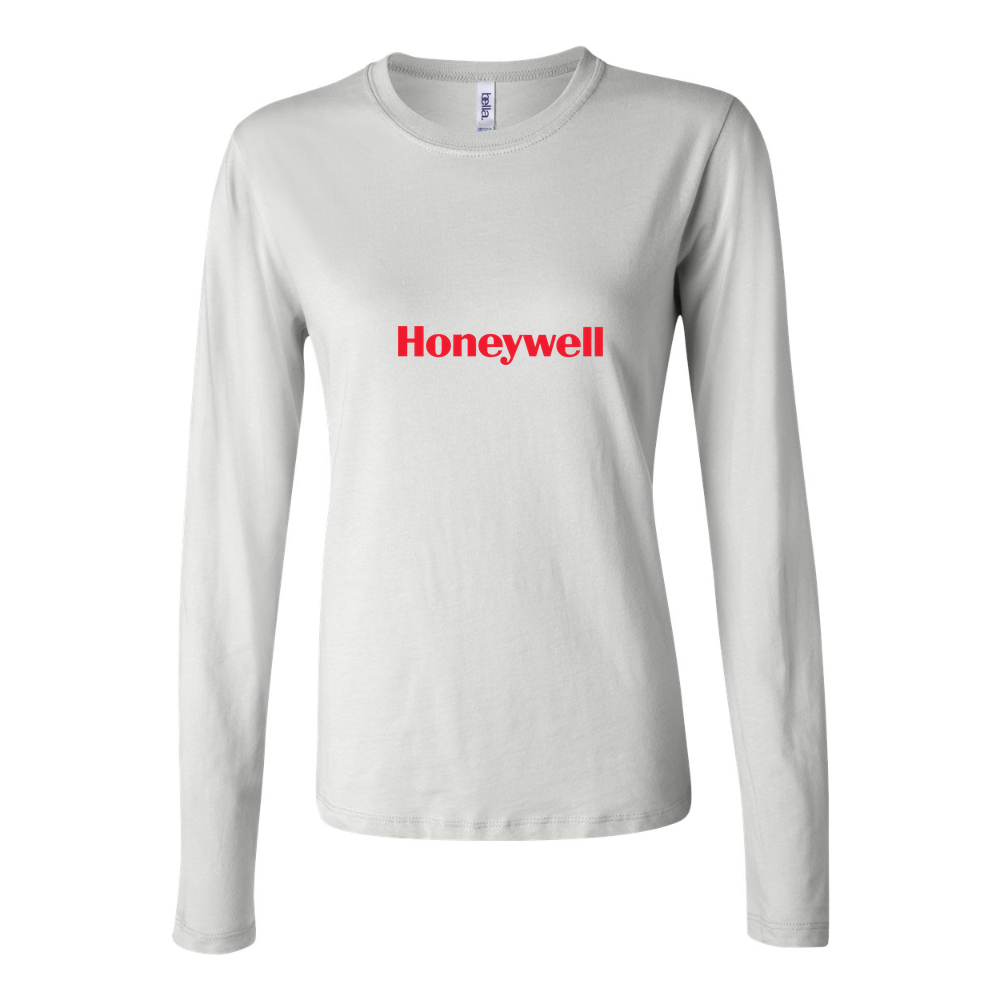 Women's Honeywell Logo 700x394 min Long Sleeve T-Shirt - White