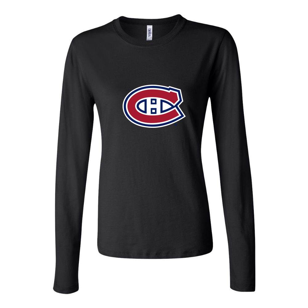 Women's Montreal Canadiens Long Sleeve T-Shirt - Black