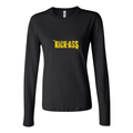 Women's 20822 3 kick ass picture Long Sleeve T-Shirt - Black