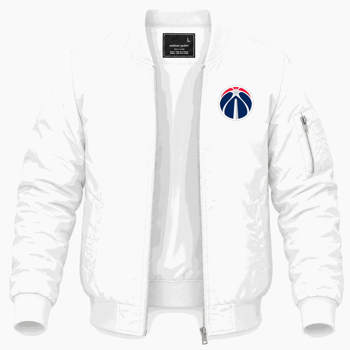 Men's Washington Wizards Lightweight Bomber Jacket - White
