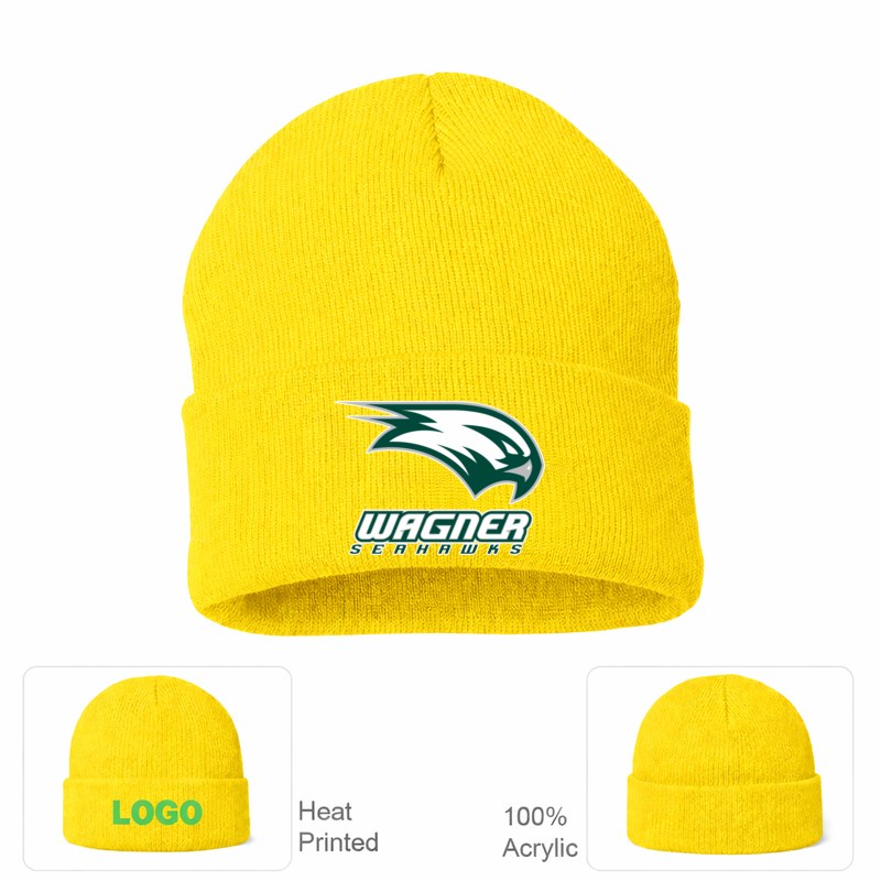 Wagner Seahawks Yellow Beanie Hat