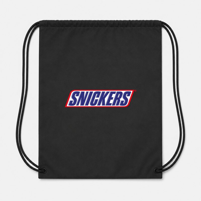 Snickers Food Drawstring Bag - Black