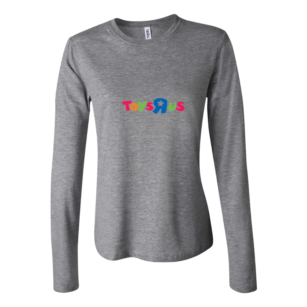 Women's Toys R Us logo 1536x807 Long Sleeve T-Shirt - Gray