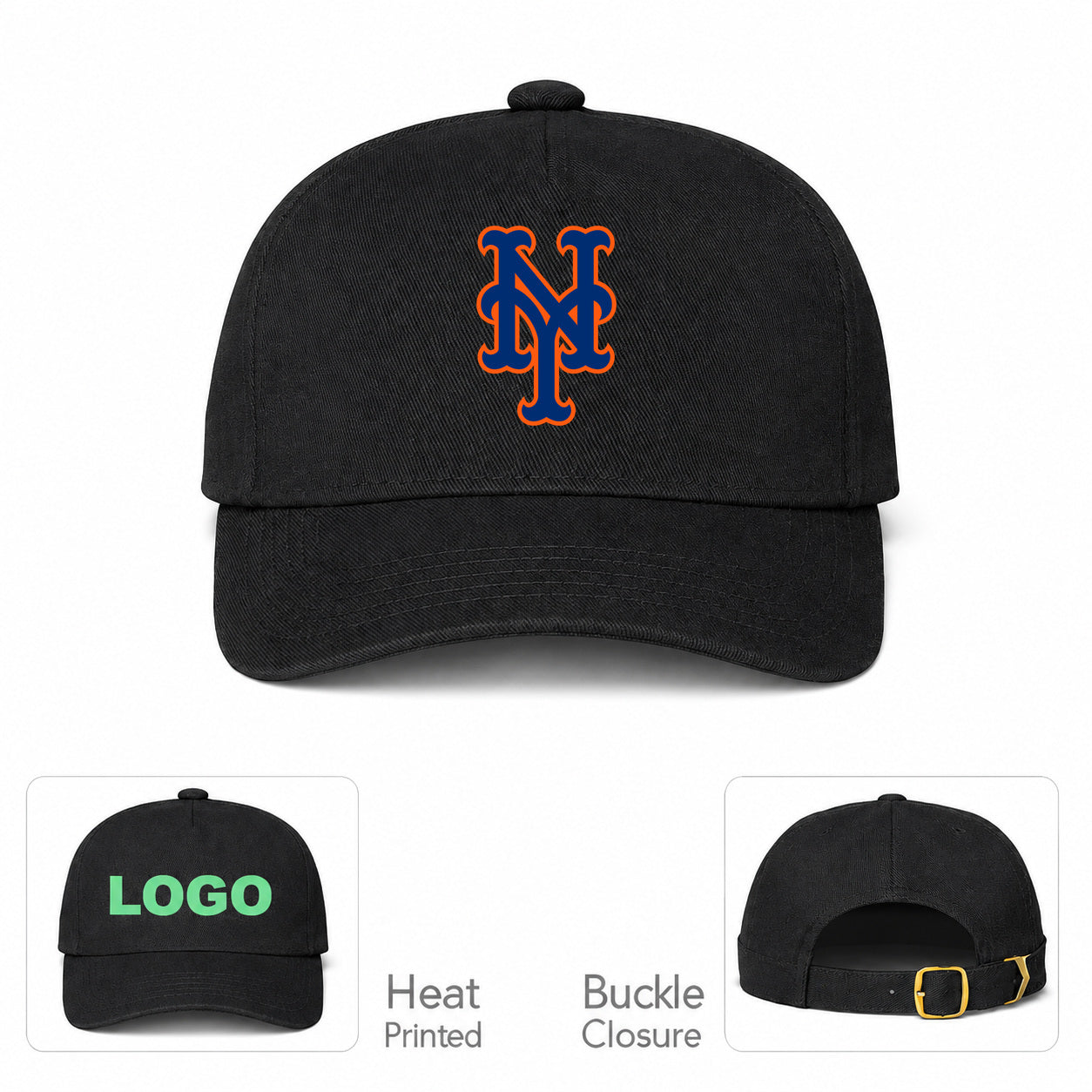 MLB New York Mets Baseball Cap Hat - Black