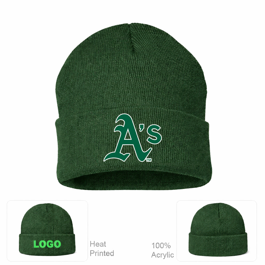 MLB Oakland Athletics Beanie Hat - Forest Green