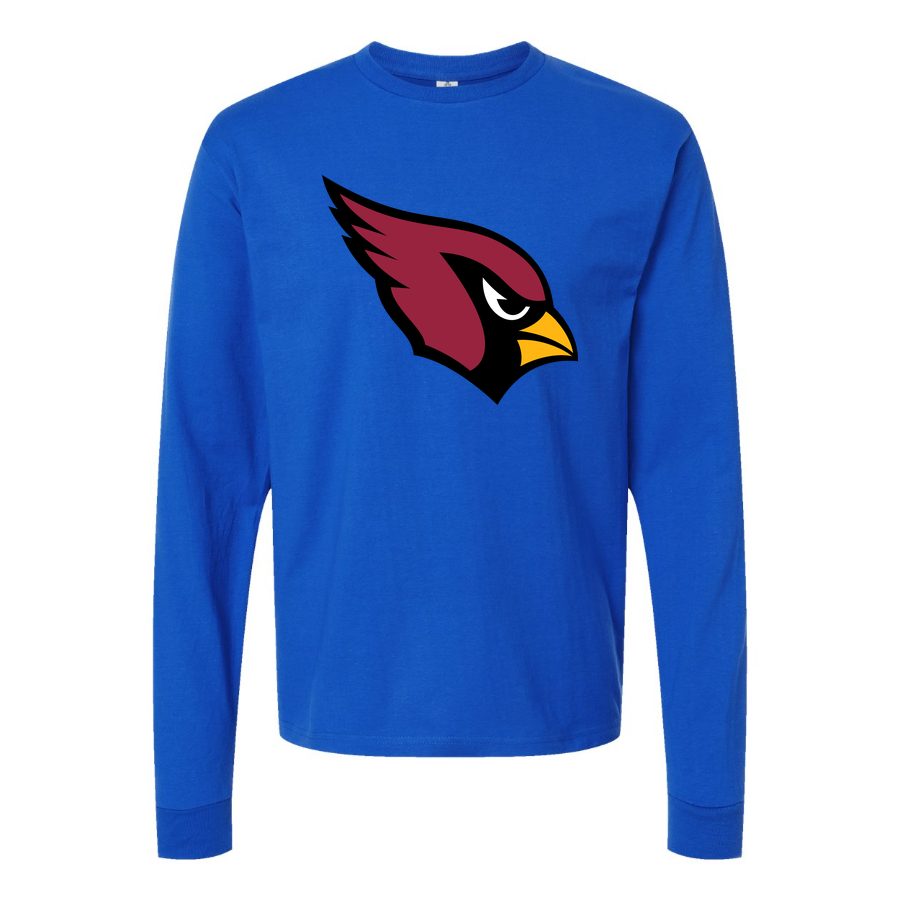 Men's Arizona Cardinals Long sleeves Cotton Blend T-Shirt - Blue