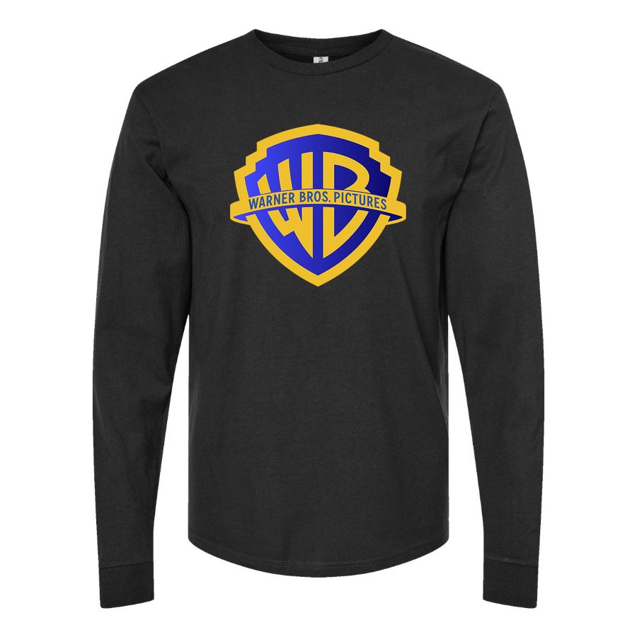 Men's Warner Bros Long sleeves Cotton Blend T-Shirt - Black