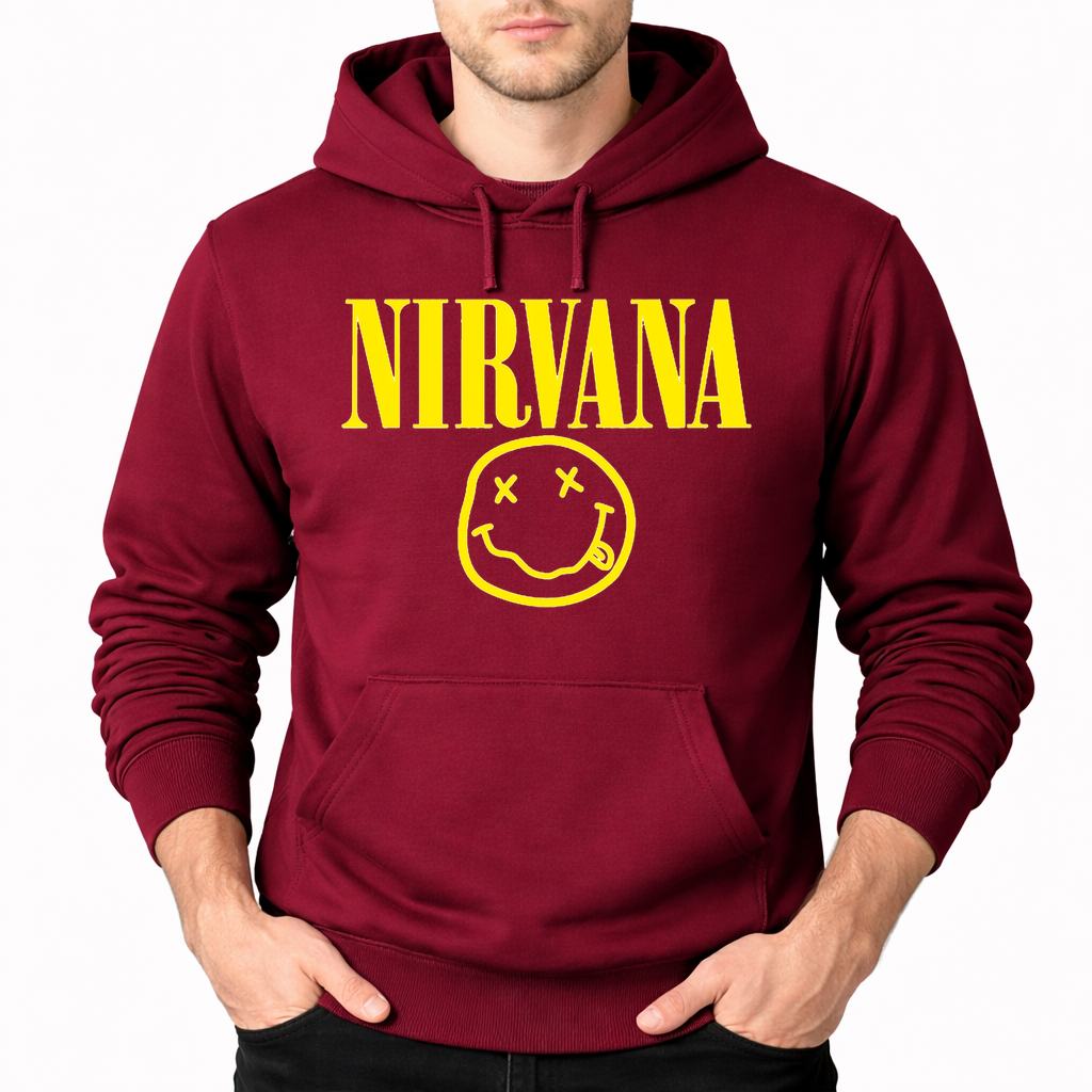 Men's Nirvana Pullover Hoodie - Burgundy